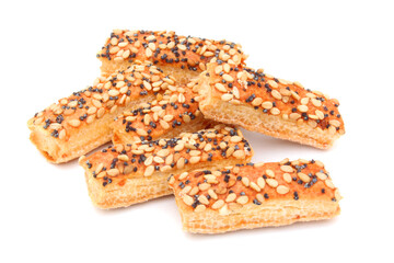 Aperitif biscuits - Sesame poppy seed cheese puffs