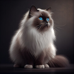 Birman. Cat Breeds. Adorable image of a cat with sparkling eyes.