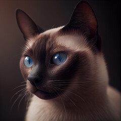 Siamese. Cat Breeds. Adorable image of a cat with sparkling eyes.