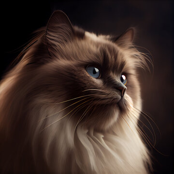 Himalayan. Cat Breeds. Adorable image of a cat with sparkling eyes.