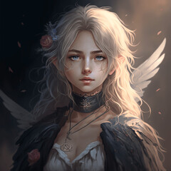 Fototapeta premium Beautiful portrait of an Angle