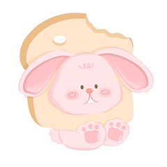 Naklejka premium Pinky Rabbit