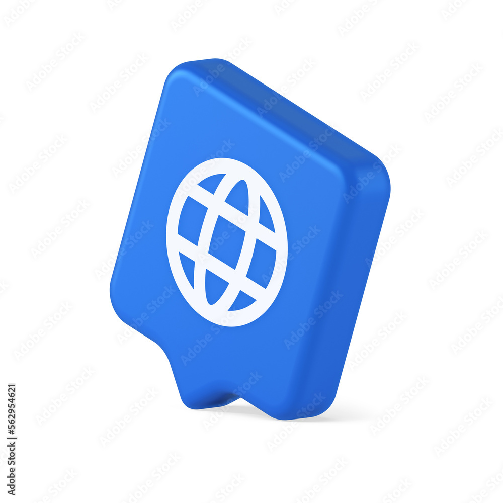 Poster global internet connection gps planet button network web business communication 3d speech bubble ico