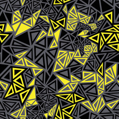 Triangle geometric texture seamless pattern. Abstract modern camo endless digital ornament for fabric and fashion textile print. Vector background.