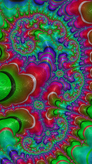 Artistic and imaginative digitally designed abstract 3D fractal background