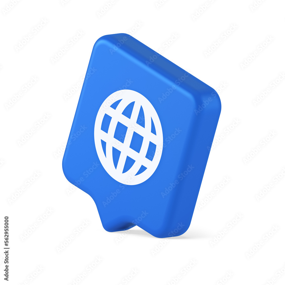 Poster internet connection global browsing information button cyberspace data search 3d speech bubble icon