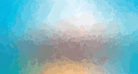 abstract colored nostalgic brush stroke grunge effect blended pale red-orange sky blue off-white gradient background