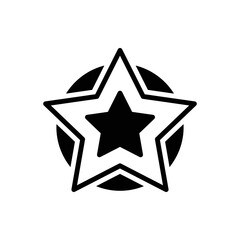 Black solid icon for star