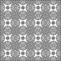 
Stylish texture with figures from lines.
Abstract geometric black and white pattern for web page, textures, card, poster, fabric, textile. Monochrome graphic repeating design. 