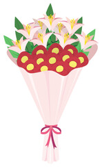 You prepare a bouquet for the anniversary