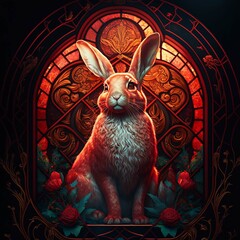 Chinese New Year 2023: A Stained Glass Rabbit Window for the Year of the Rabbit