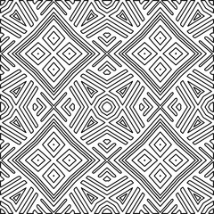 Stylish texture with figures from lines.
Abstract geometric black and white pattern for web page, textures, card, poster, fabric, textile. Monochrome graphic repeating design. 