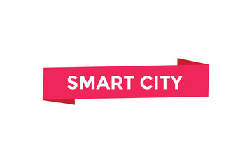 Fototapeta premium Smart city button web banner templates. Vector Illustration 