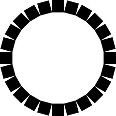 Fototapeta premium black and white background art circle pattern wallpaper element concept technology frame .