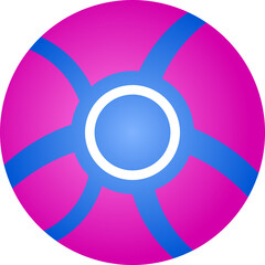 The illustrations and clipart. logo design. background with pink circle and blue lines