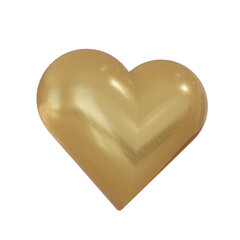 golden heart isolated