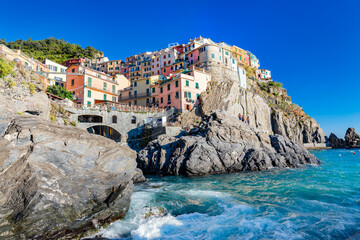 Fototapeta na wymiar Manarola in Cinque Terre, Italy