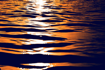 Sunset reflection on the sea art screen background