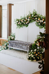 Wedding stage decoration.