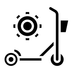 electric scooter glyph 