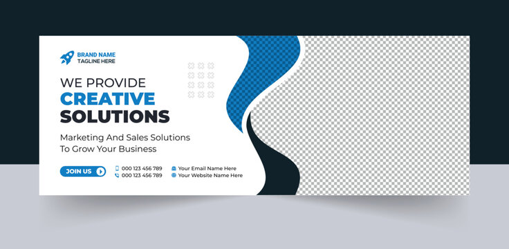 Digital marketing facebook cover web banner template, Corporate Business Facebook Cover Banner