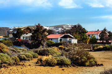 Fototapeta na wymiar Set of houses in a mountainous area. Tenerife. Canary Islands.