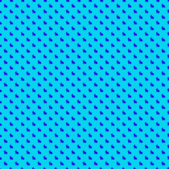 Seamless Pattern of Vivid Blue Rabbits on Sky Blue Background