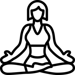 padmasana outline icon