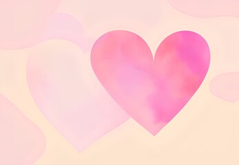 Generative AI,close-up of heart shape on pink background