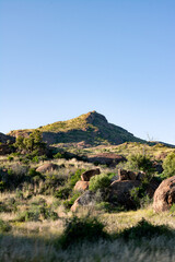 South Africa, Mountain Zebra National Park, landscape with sky