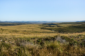 Fototapeta na wymiar South Africa, Mountain Zebra National Park, landscape with sky