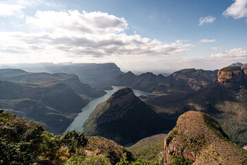 The Three Rondavels, view over the Blyde River Canyon, Drakensberg, South Africa