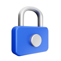 3d padlock icon illustration render