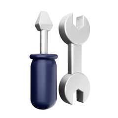 3d repair tools icon illustration render