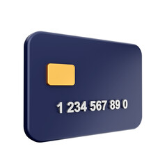 3d credit card icon illustration render