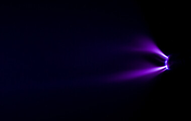Corona discharge effect between two electrodes due to high voltage. Electric arcing and air...