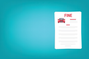 Traffic ticket. Fine for traffic or parking violation. 