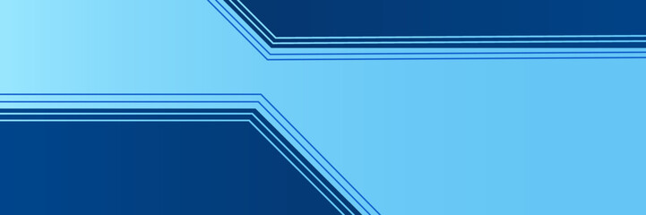 Hexagon Tech Light Blue Memphis Geometric Wide Banner Design Background