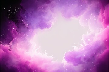 Fototapeta na wymiar purple watercolor sky cloud abstract background illustration. Generative AI.