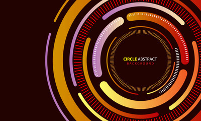 Abstract gradient 3d circle background. Template design for poster, banner, backdrop, flyer, etc. Vector illustration