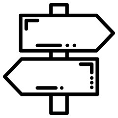 direction signboard icon