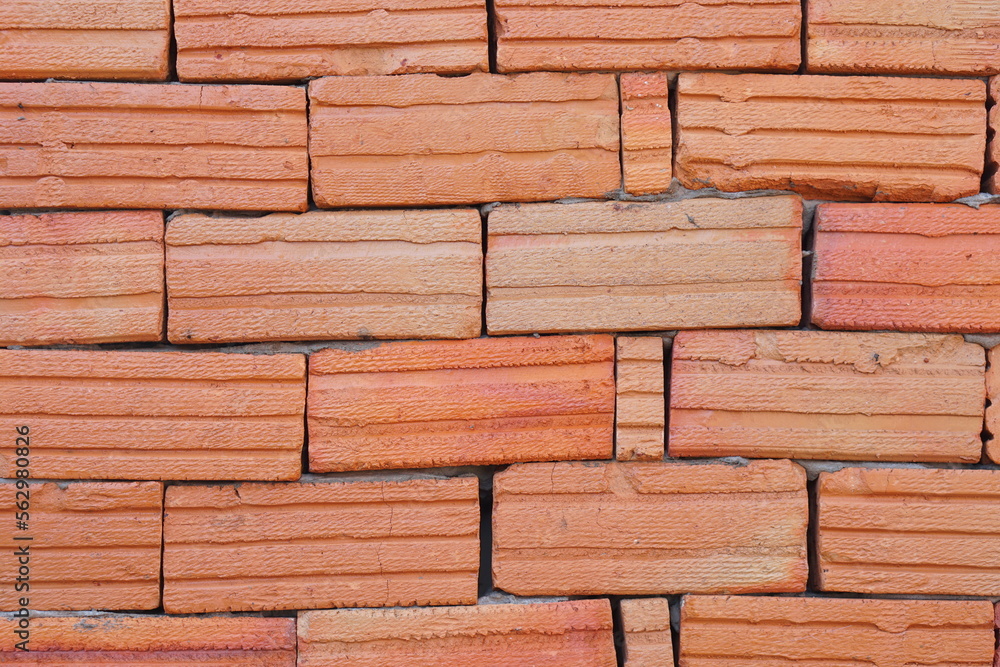 Sticker brown brick wall background for text