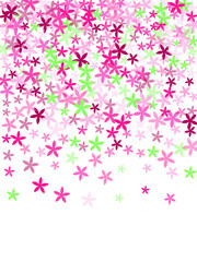 Osteospermum abstract flowers vector design. Cute garden bloom shapes scattered. Hinamatsuri Doll's Day background. Cartoon flowers Osteospermum primitive blossom. Stripy petals.