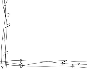 音楽音符イメージフレーム背景素材