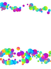 Luxury flying confetti scatter vector illustration. Rainbow round particles birthday vector. Cracker poppers falling confetti. Holiday celebration decoration background. Fun greeting.