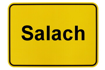 Illustration eines Ortsschildes der Gemeinde Salach in Baden-Württemberg