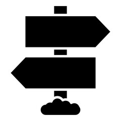 direction signboard icon