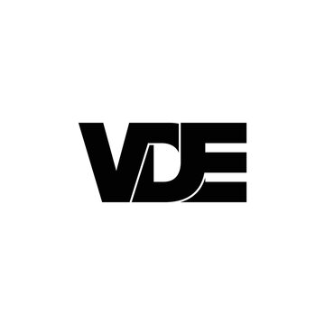 VDE letter monogram logo design vector