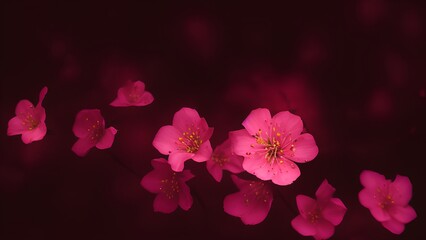 Generative AI,close-up of pink cherry blossoms