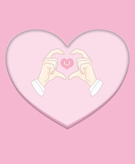 Cut Valentine's day card idea